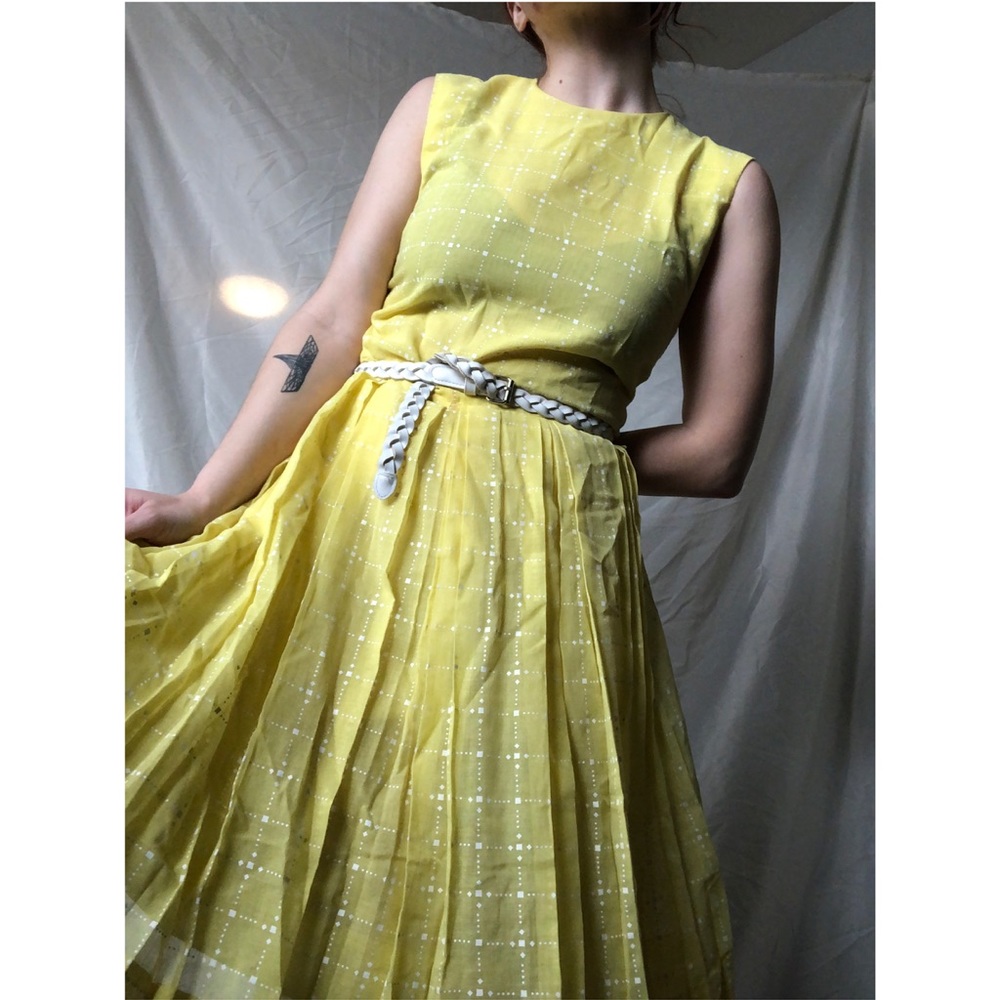 Lemon Yellow 50s day dress